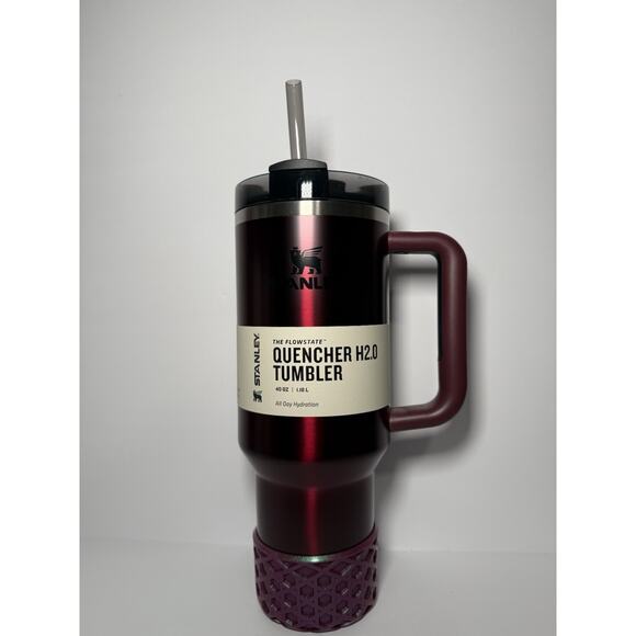 Stanley 2023 Holiday Exclusive ROSEWOOD GLOW 40oz Quencher BNWT + Boot - Picture 1 of 6